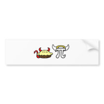 Devil Pie and Angel Pi Bumper Sticker