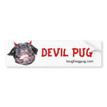 Devil Pug Bumper bumper stickers