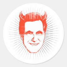 DEVIL ROMNEY BURST.png Round Sticker