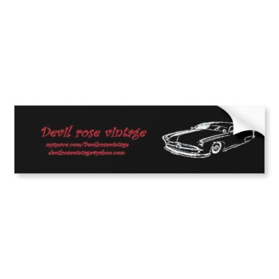 devil rose vintage bumper sticker by devilrosevintage