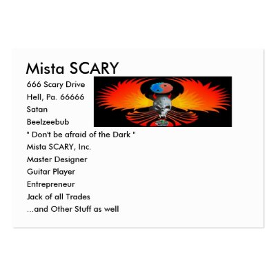 Devil Skull Winged Phoenix, Mista SCARY, 666 Sc... Business Card Templates by MistaSCARY