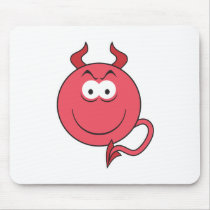Devil Smiley Face mousepads by doonidesigns Devil Smiley Face mousepads