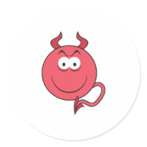 Devil Smiley Face stickers by doonidesigns Devil Smiley Face stickers