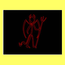 Devil - Stickman Postcard postcards