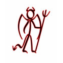 Devil - Stickman - Spaghetti Top t-shirts by seonaidh Devil - Stickman - Spaghetti Top t-shirts