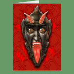 Devil with Red Tongue and Horns cards