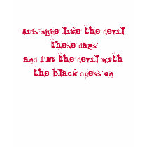 Devil with the black dress t-shirts