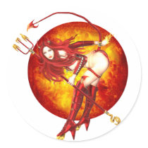 Devilious White Stickers by MoonArtandDesigns Devilious White Stickers