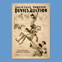 Devil's Auction, Vintage Poster 1899 posters
