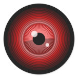 Devils eye in hypnotic red sticker