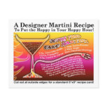 Devil's Food Cake Martini Recipe Card Postcard