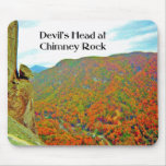 Devil's Head Rock Formation over Chimney Rock mousepads