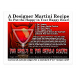 Devil's in the Details Halloween Martini Postcard