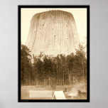 Devil's Tower with Tent in Front WY 1887 Poster