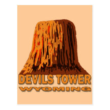 DEVILS TOWER WYOMING POST CARD