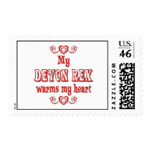 Devon Rex Cats Warm My Heart Postage