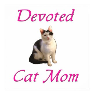 Devoted Cat Mom Poster