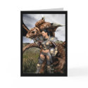 Devotion Dragon Rider Greeting Card by mariannegilliand Devotion Dragon Rider Greeting Card