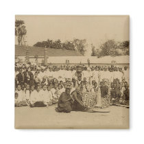 Devotions at the Arakan Pagoda, Mandalay, Fridge Magnets