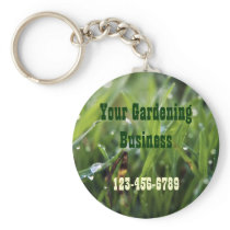Dew Drop Grass gardening business keychain