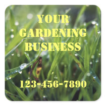 Dew Drop Grass Gardening Business Stickers