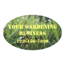 Dew Drop Grass Gardening Business Stickers stickers