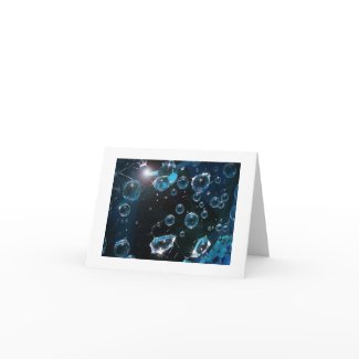Dew Drops in Space Note Card card