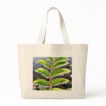 Dew On Rowen Green Leaves Tote Bags