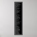 Dewey Decimal System: Black Inverse Print