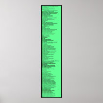 Dewey Decimal System: Hot Green Print
