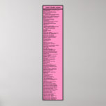 Dewey Decimal System: Hot Pink with Header posters