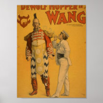 DeWolf Hopper in 'Wang' Vintage Theater Print