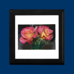 Dewy Pink and Orange Hybrid Tea Roses Gift Box gift boxes