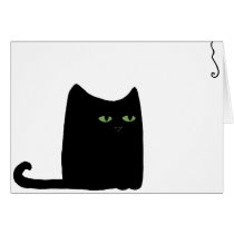 Dexter the Fat Black Cat Card (customizable) cards