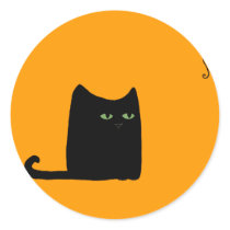 Dexter the Fat Black Cat Sticker (customizable)