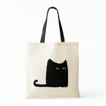Dexter the Fat Black Cat Tote (customizable) bags