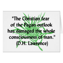 DH Lawrence Pagan Quote Greeting Cards