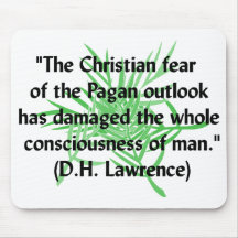 DH Lawrence Pagan Quote Mouse Pads