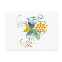 Dharma Wheel Floral postcards by BuddhaGifts Dharma Wheel Floral postcards