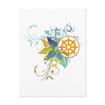 Dharma Wheel Floral postcards