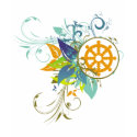 Dharma Wheel Floral t-shirts