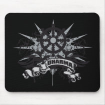 Dharma Wheel Grunge Mousepad