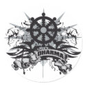Dharma Wheel Grunge stickers
