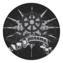 Dharma Wheel Grunge stickers
