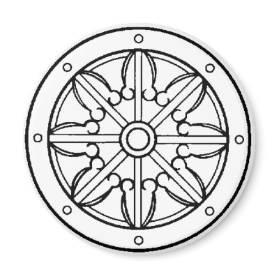 Dharma Wheel Refrigerator Magnet by JessicaInSeattle