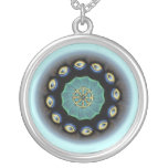 Dharma Wheel Mothwing Pendant Necklace