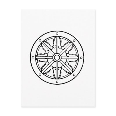 Dharma Wheel Post Card by JessicaInSeattle
