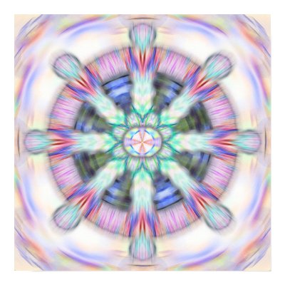 Dharma Wheel Print by mandalacolors