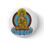 Dharmachakra Buddha Pinback Button