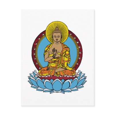 Dharmachakra Buddha Postcards by BuddhaGifts